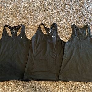 Lot of 3 Nike Dry Fit tanks size Medium